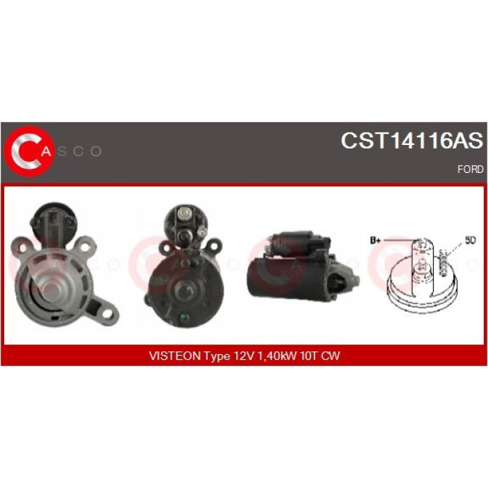 CASCO Anlasser CST14116AS CASCO Anlasser CST14116AS