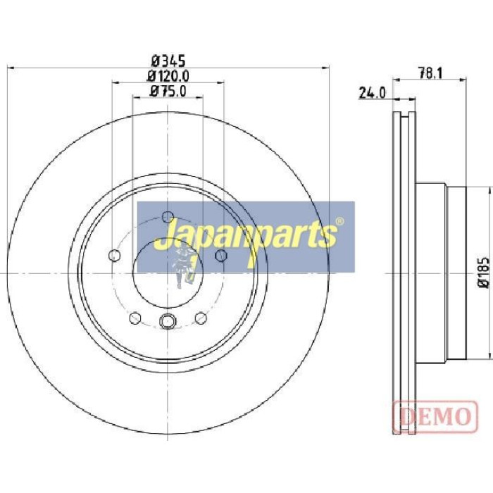 Japanparts Bremsscheibe DP-0132C Japanparts Bremsscheibe DP-0132C