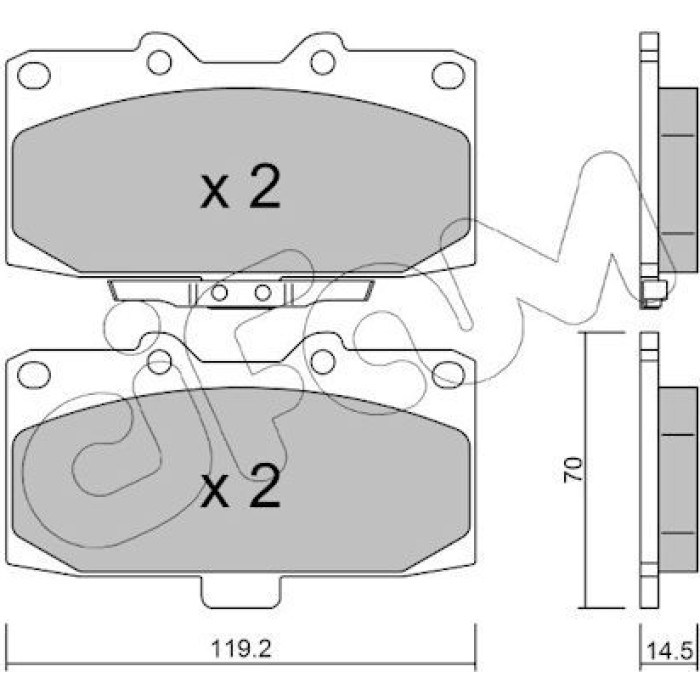 CIFAM Bremsbelagsatz, Scheibenbremse 822-413-0 CIFAM Bremsbelagsatz, Scheibenbremse 822-413-0
