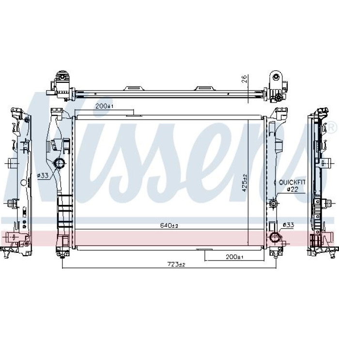 Nissens Wasserkühler PKW 627044 Nissens Wasserkühler PKW 627044