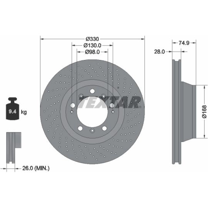 92219005 Textar Bremsscheibe 92219005 92219005 Textar Bremsscheibe 92219005