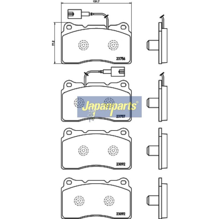 Japanparts Bremsbeläge PA-0211AF Japanparts Bremsbeläge PA-0211AF