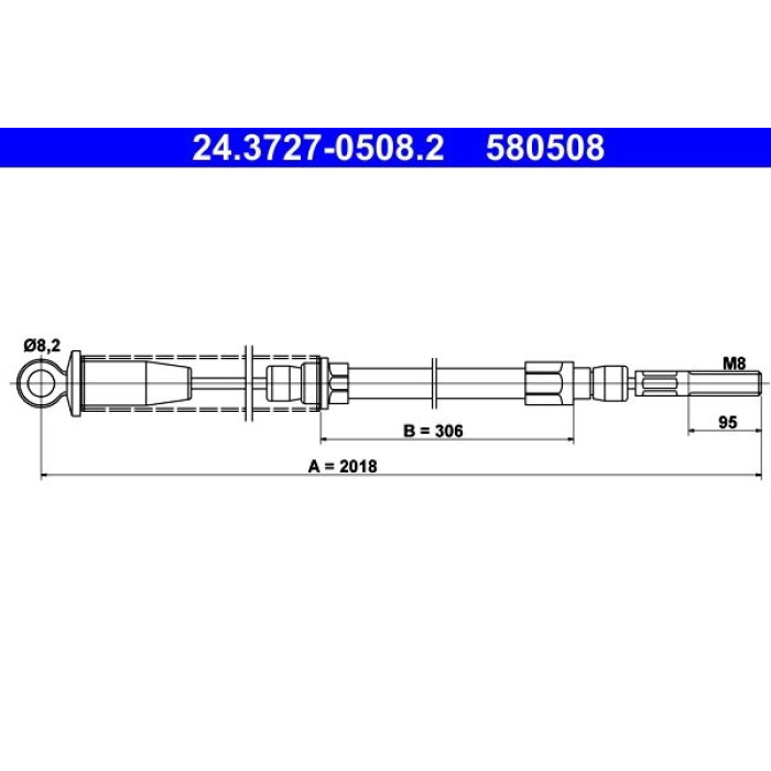 ATE Handbremsseil 24.3727-0508.2