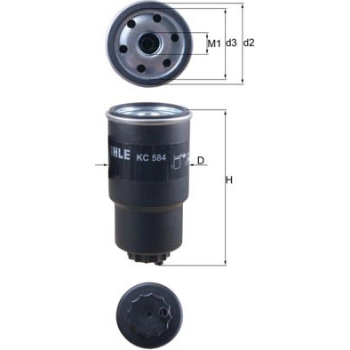MAHLE Kraftstofffilter KC 584 MAHLE Kraftstofffilter KC 584