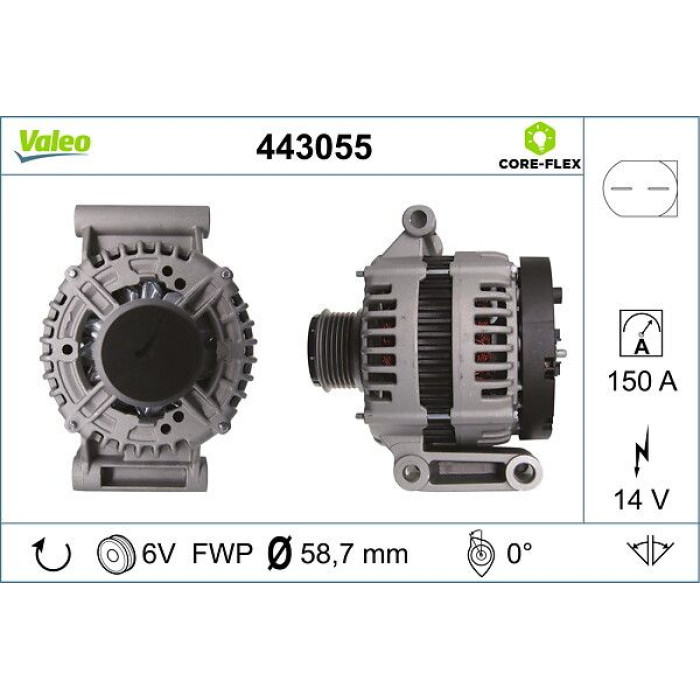 Valeo Lichtmaschine 443055 Valeo Lichtmaschine 443055