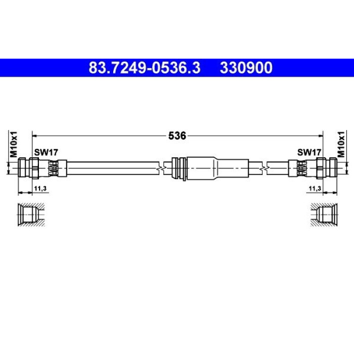 ATE Bremsschlauch 83.7249-0536.3 ATE Bremsschlauch 83.7249-0536.3
