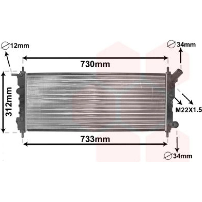 Van Wezel Motorkühler 37002263 Van Wezel Motorkühler 37002263