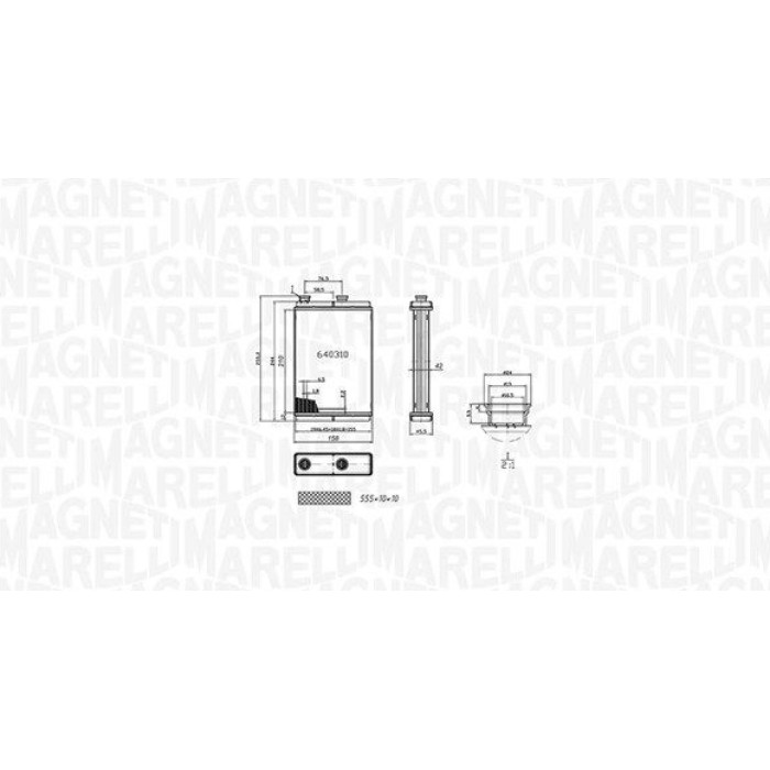 Magneti Marelli Heizungswärmetauscher 350218065000 Magneti Marelli Heizungswärmetauscher 350218065000