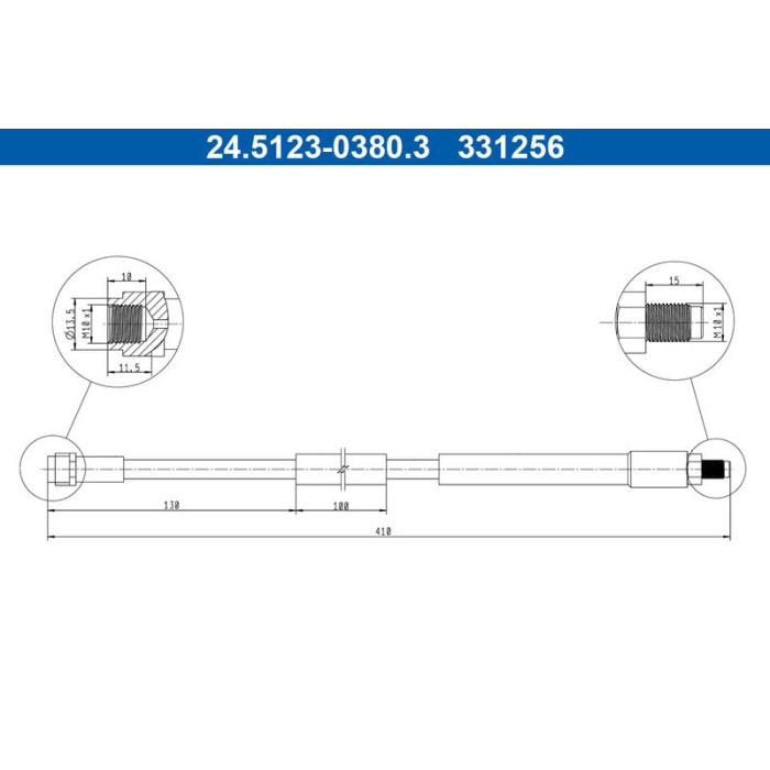 ATE Bremsschlauch 24.5123-0380.3 ATE Bremsschlauch 24.5123-0380.3