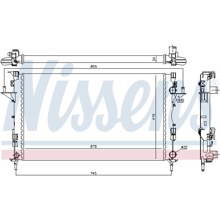 63816 Nissens Wasserkühler PKW 63816 63816 Nissens Wasserkühler PKW 63816