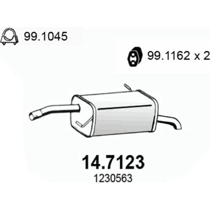 ASSO Endschalldämpfer 14.7123 ASSO Endschalldämpfer 14.7123