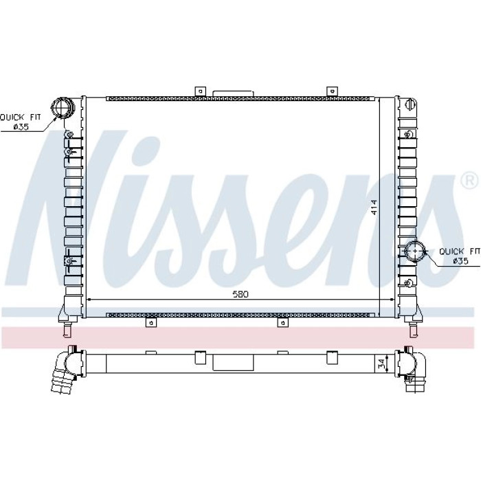 Nissens Wasserkühler PKW 68804 Nissens Wasserkühler PKW 68804