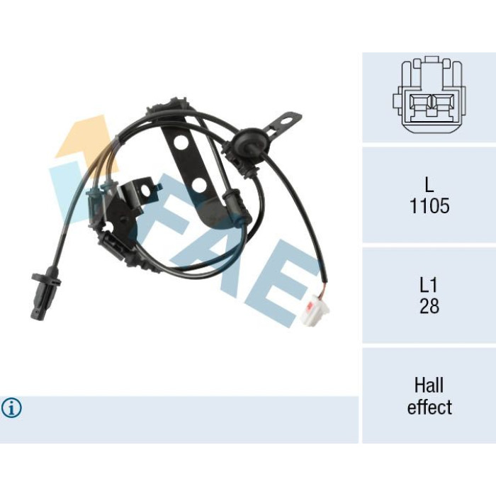 FAE Sensor, Raddrehzahl 78571 FAE Sensor, Raddrehzahl 78571