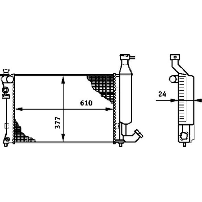 MAHLE Kühler, Motorkühlung CR 595 000S