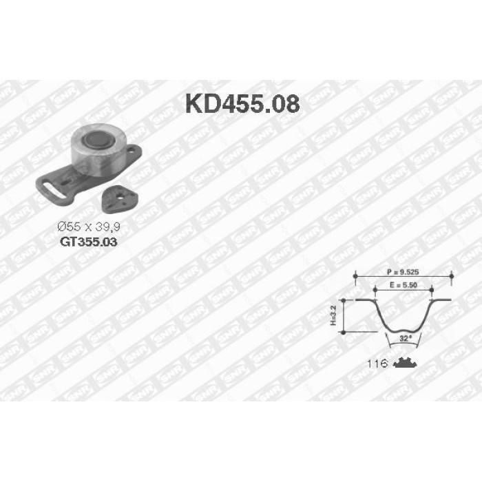 KD455.08 SNR Zahnriemensatz KD455.08