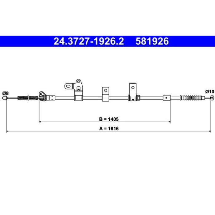 ATE Handbremsseil 24.3727-1926.2 ATE Handbremsseil 24.3727-1926.2
