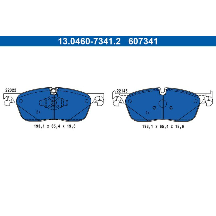 ATE Bremsbelagsatz 13.0460-7341.2 ATE Bremsbelagsatz 13.0460-7341.2