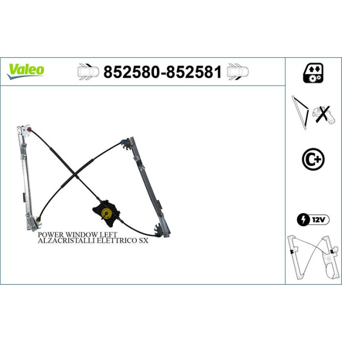 Valeo Fensterheber 852580 Valeo Fensterheber 852580
