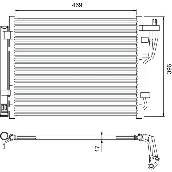 Valeo Klimakondensator 814070 Valeo Klimakondensator 814070