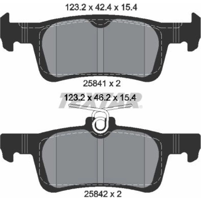 2584101 Textar Bremsbelagsatz 2584101 – für 249 mm Bremsscheiben 2584101 Textar Bremsbelagsatz 2584101 – für 249 mm Bremsscheiben