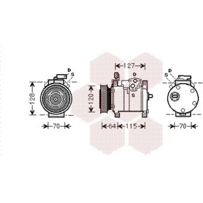 Van Wezel Klimakompressor 0700K115 Van Wezel Klimakompressor 0700K115