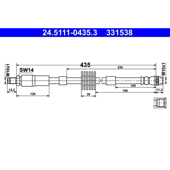 ATE Bremsschlauch 24.5111-0435.3 ATE Bremsschlauch 24.5111-0435.3