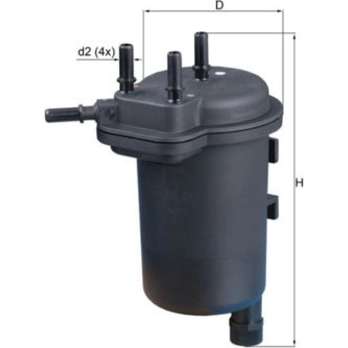 KL 430 MAHLE Kraftstofffilter KL 430, Leitungsfilter, Höhe 187,5 mm – u. a. für Renault Clio II (BB_, CB_), Kangoo (KC0/1_), Express (FC0/1_) – OE Nummer 164001540R - l KL 430 MAHLE Kraftstofffilter KL 430, Leitungsfilter, Höhe 187,5 mm – u. a. für Renault Clio II (BB_, CB_), Kangoo (KC0/1_), Express (FC0/1_) – OE Nummer 164001540R - l
