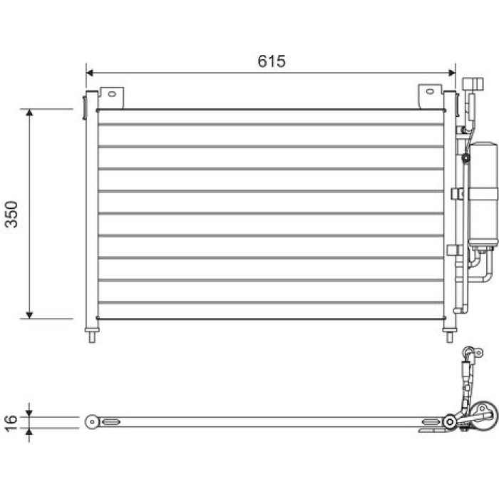 Valeo Klimakondensator 814038 Valeo Klimakondensator 814038