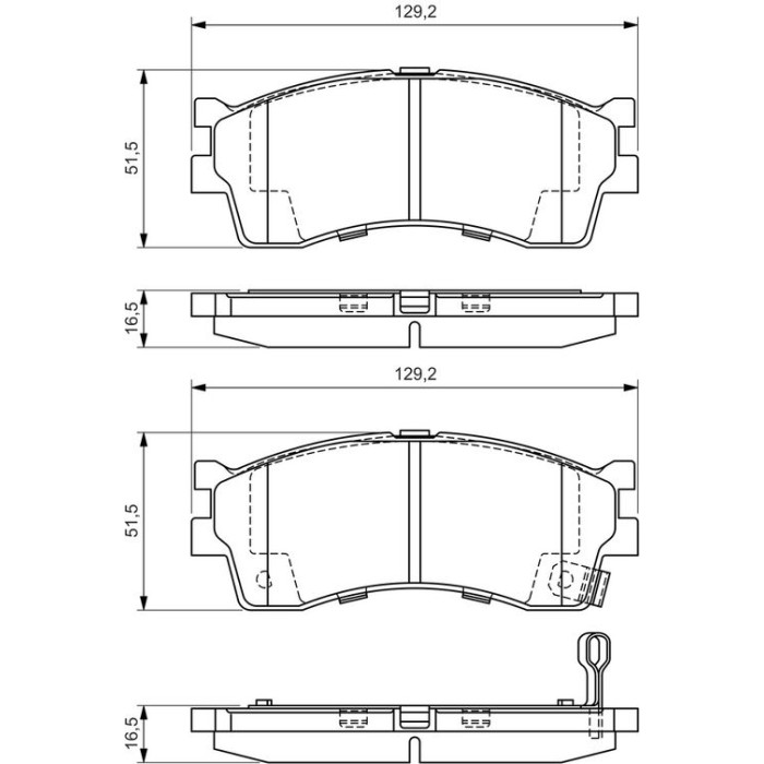 Bosch Bremsbelagsatz 0 986 494 146 Bosch Bremsbelagsatz 0 986 494 146