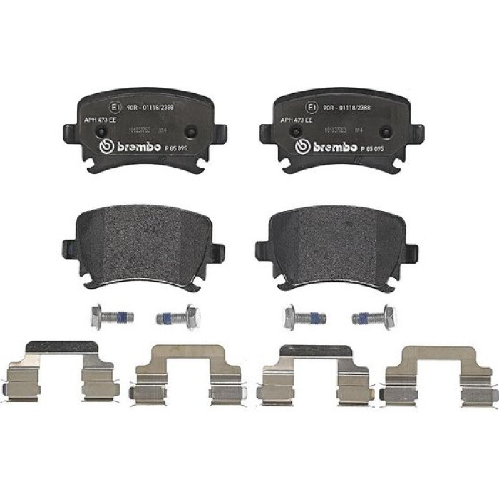 Brembo Prime Bremsbelagsatz Hinterachse – P 85 095 – 106 x 57 x 17 mm – Bremssystem Lucas – OE Nummer 1K0698451B Brembo Prime Bremsbelagsatz Hinterachse – P 85 095 – 106 x 57 x 17 mm – Bremssystem Lucas – OE Nummer 1K0698451B