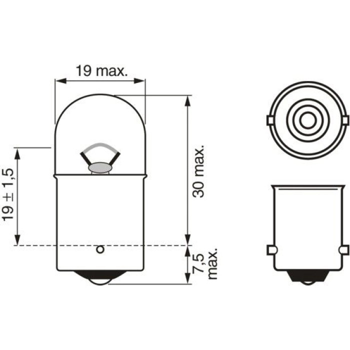 1987302204 Bosch R5W 12V 5W PURE LIGHT 1987302204 1987302204 Bosch R5W 12V 5W PURE LIGHT 1987302204