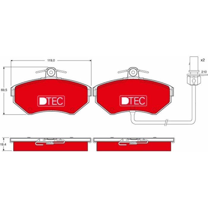 TRW Bremsbeläge Vorderachse DTEC GDB1366DTE