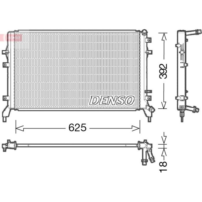 Denso Motorkühler DRM02016 Denso Motorkühler DRM02016