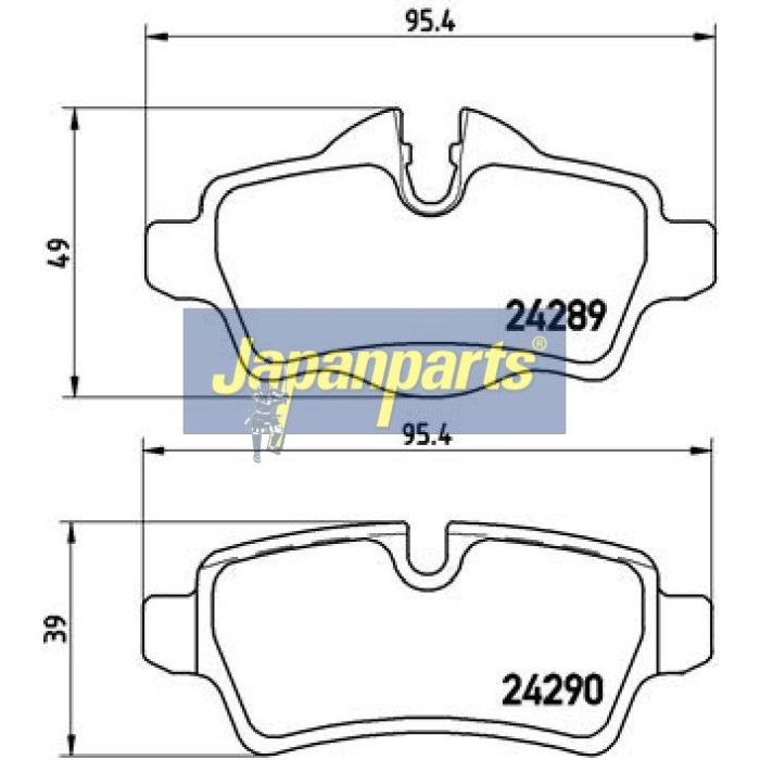 Japanparts Bremsbeläge PP-0119AF Japanparts Bremsbeläge PP-0119AF