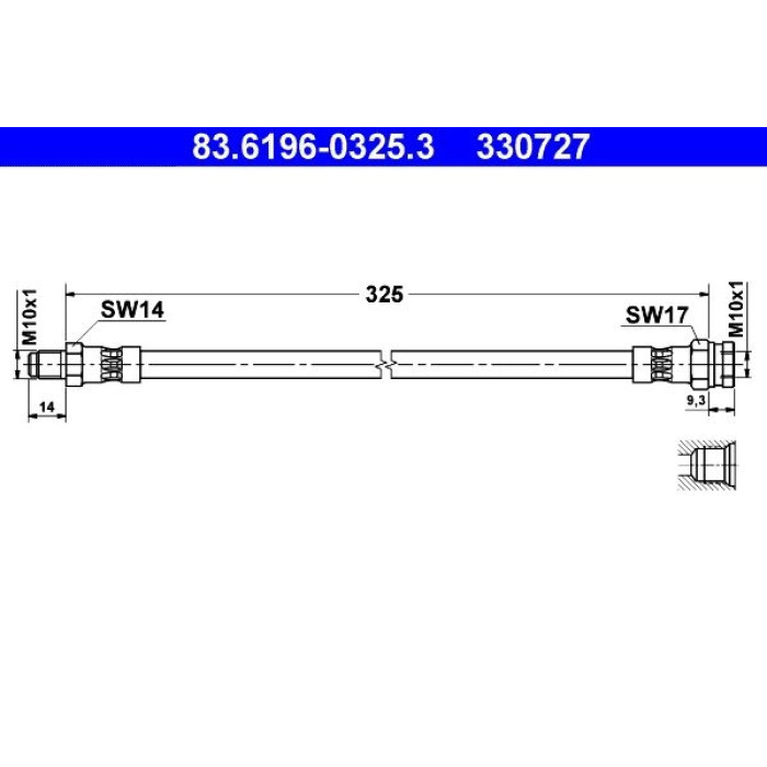 ATE Bremsschlauch 83.6196-0325.3 ATE Bremsschlauch 83.6196-0325.3