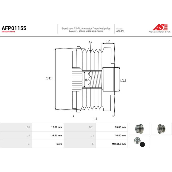 AS-PL Freilauf AFP0115S AS-PL Freilauf AFP0115S