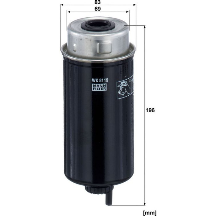 MANN-FILTER Industriefilter WK 8119 MANN-FILTER Industriefilter WK 8119