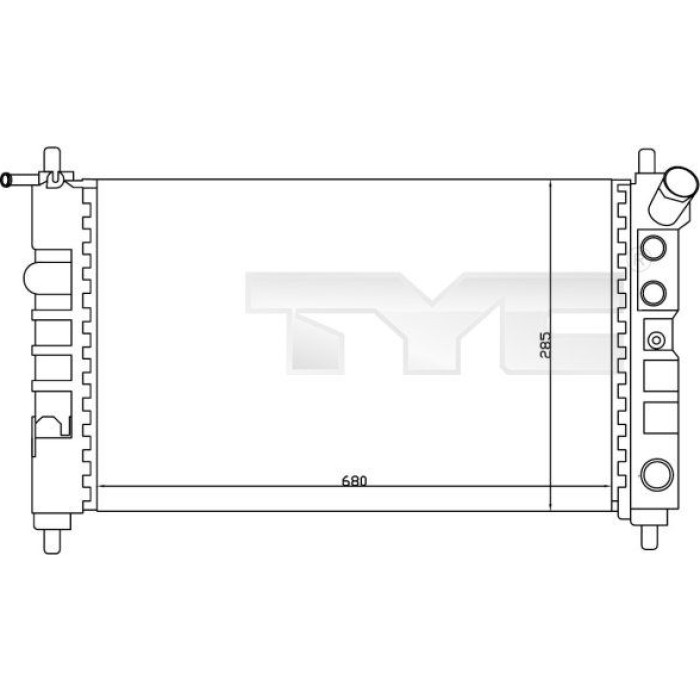 TYC Motorkühler 725-0005 TYC Motorkühler 725-0005