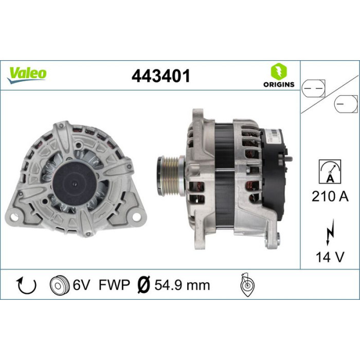 Valeo Lichtmaschine 443401 Valeo Lichtmaschine 443401