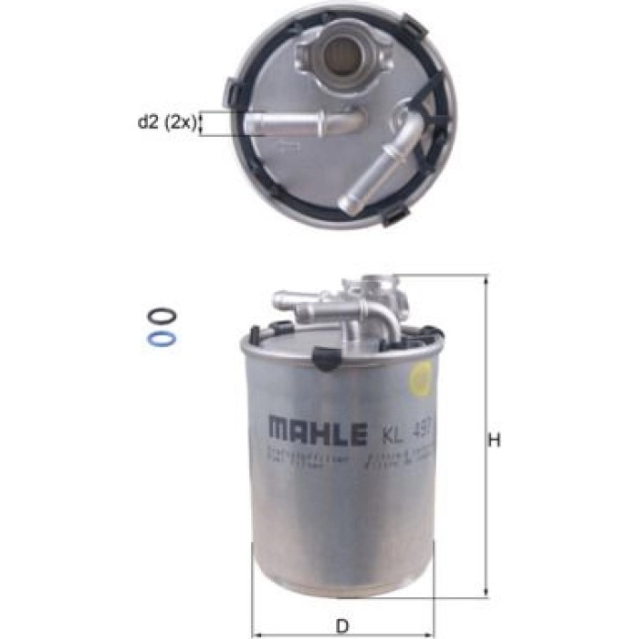 MAHLE Kraftstofffilter KL 497D MAHLE Kraftstofffilter KL 497D