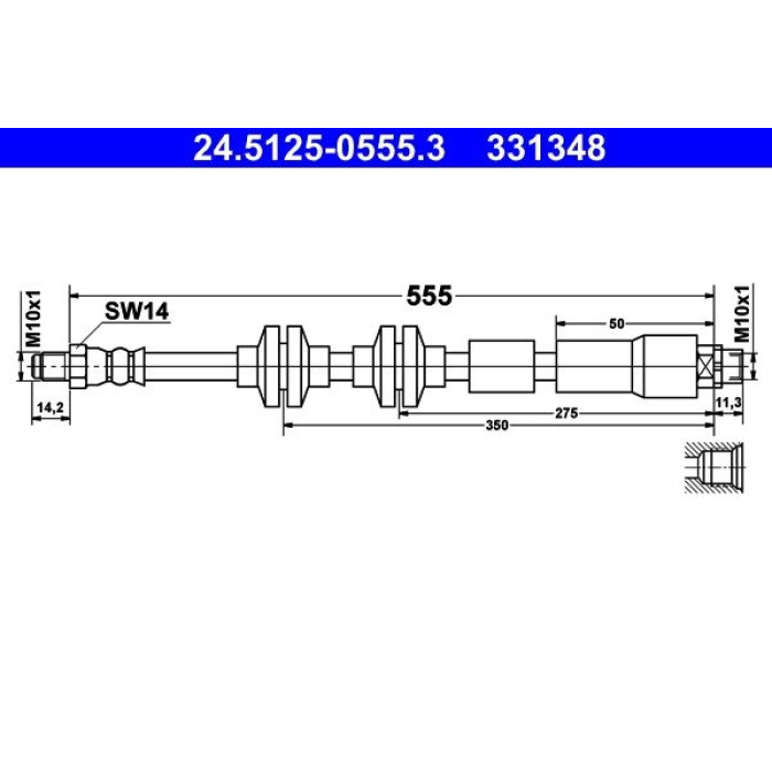 ATE Bremsschlauch 24.5125-0555.3 ATE Bremsschlauch 24.5125-0555.3
