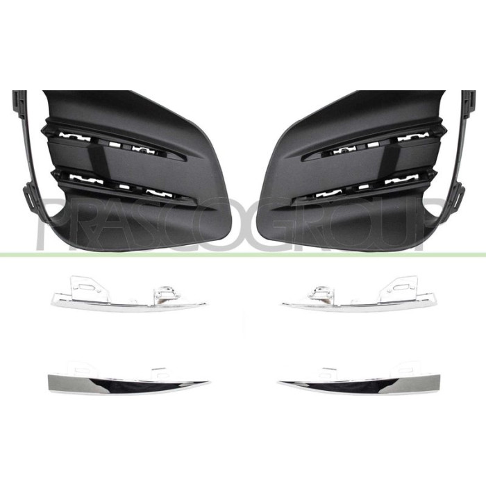 Prasco Grill unten links+rechts SATZ schwarz/Chrom ohne Nebelscheinwerfer RN3322135 Prasco Grill unten links+rechts SATZ schwarz/Chrom ohne Nebelscheinwerfer RN3322135