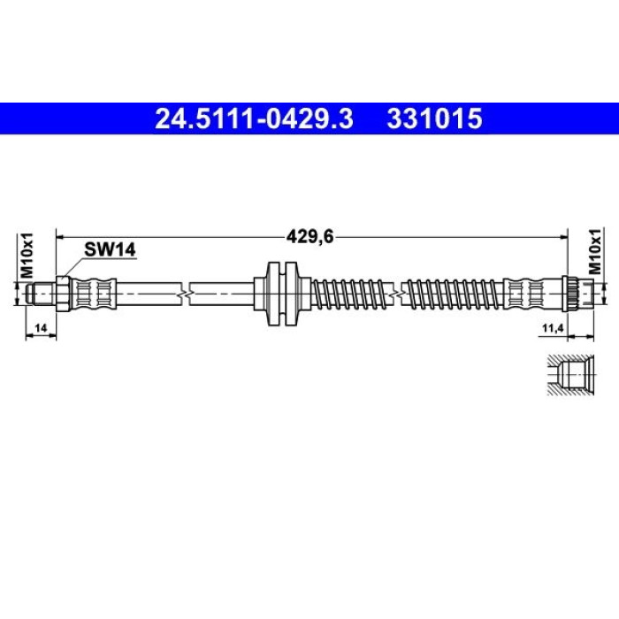 ATE Bremsschlauch 24.5111-0429.3 ATE Bremsschlauch 24.5111-0429.3