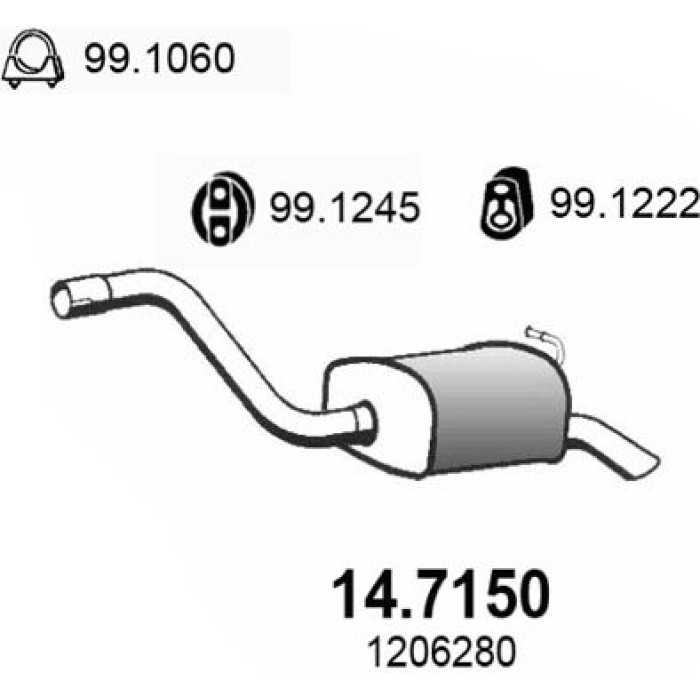 ASSO Endschalldämpfer 14.7150 ASSO Endschalldämpfer 14.7150