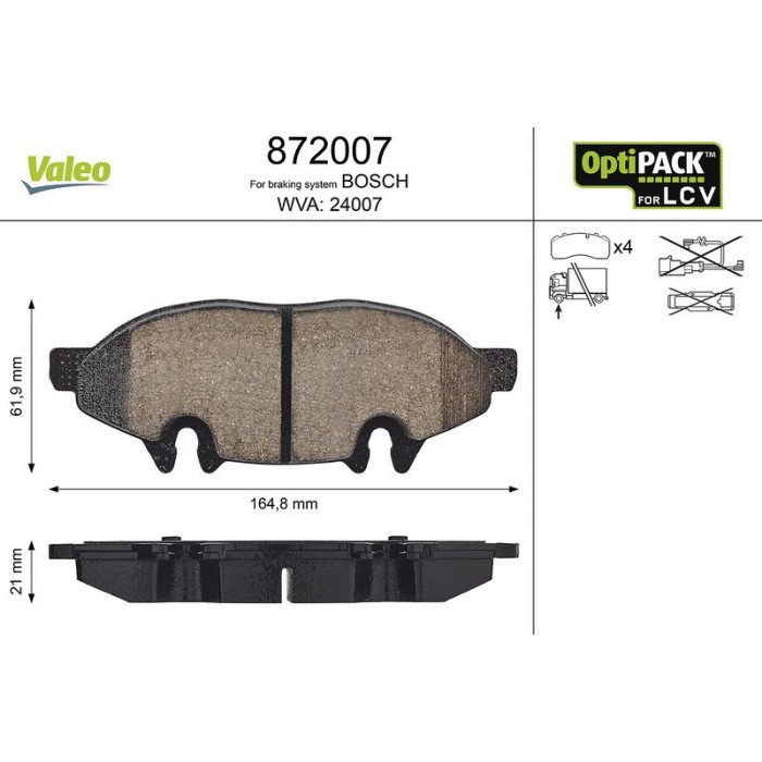 Valeo Bremsbelagsatz 872007