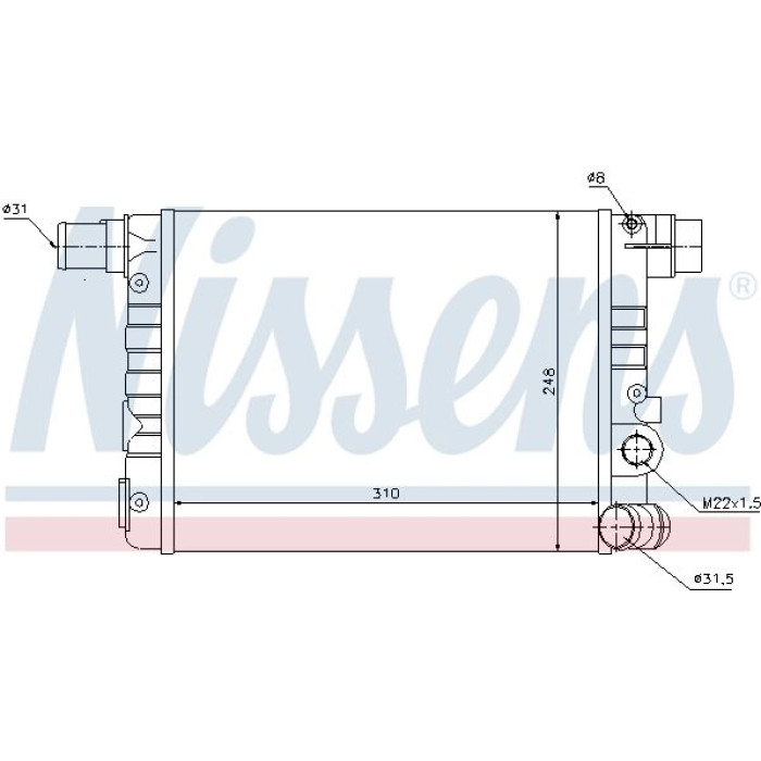 Nissens Wasserkühler PKW 61805 Nissens Wasserkühler PKW 61805