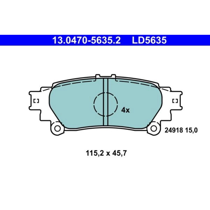 ATE Bremsbelagsatz 13.0470-5635.2 ATE Bremsbelagsatz 13.0470-5635.2