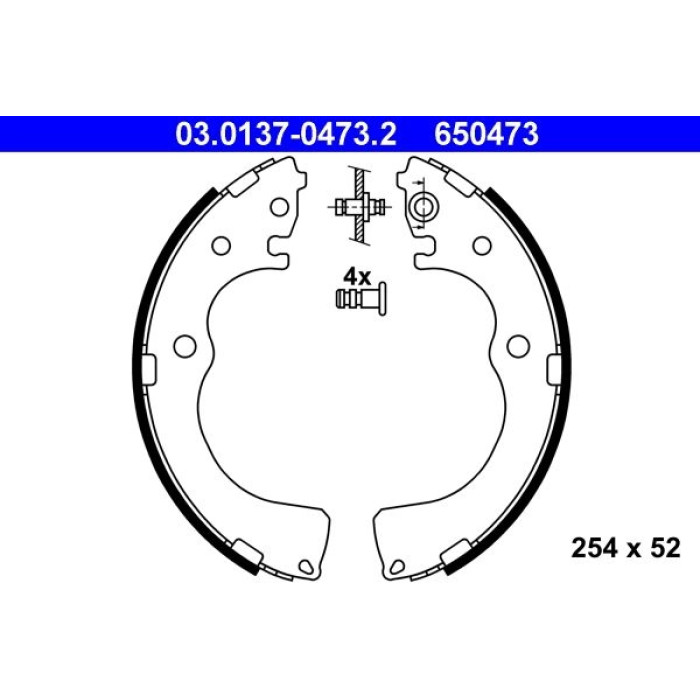 ATE Bremsbacken 03.0137-0473.2