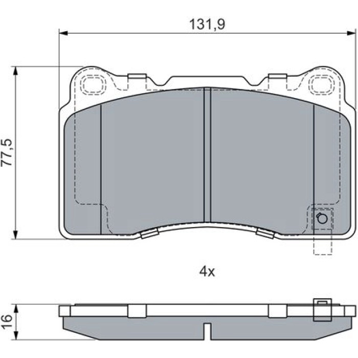 Bosch Bremsbelag 0 986 424 852 Bosch Bremsbelag 0 986 424 852