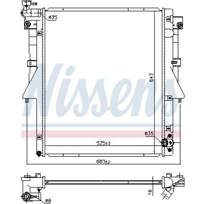 Nissens Wasserkühler PKW 606549 Nissens Wasserkühler PKW 606549